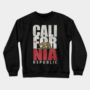 California Republic distressed design Crewneck Sweatshirt